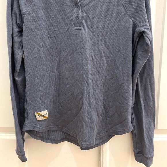 Tracksmith Women's Fells Henley Blue Gray - Picture 2 of 7